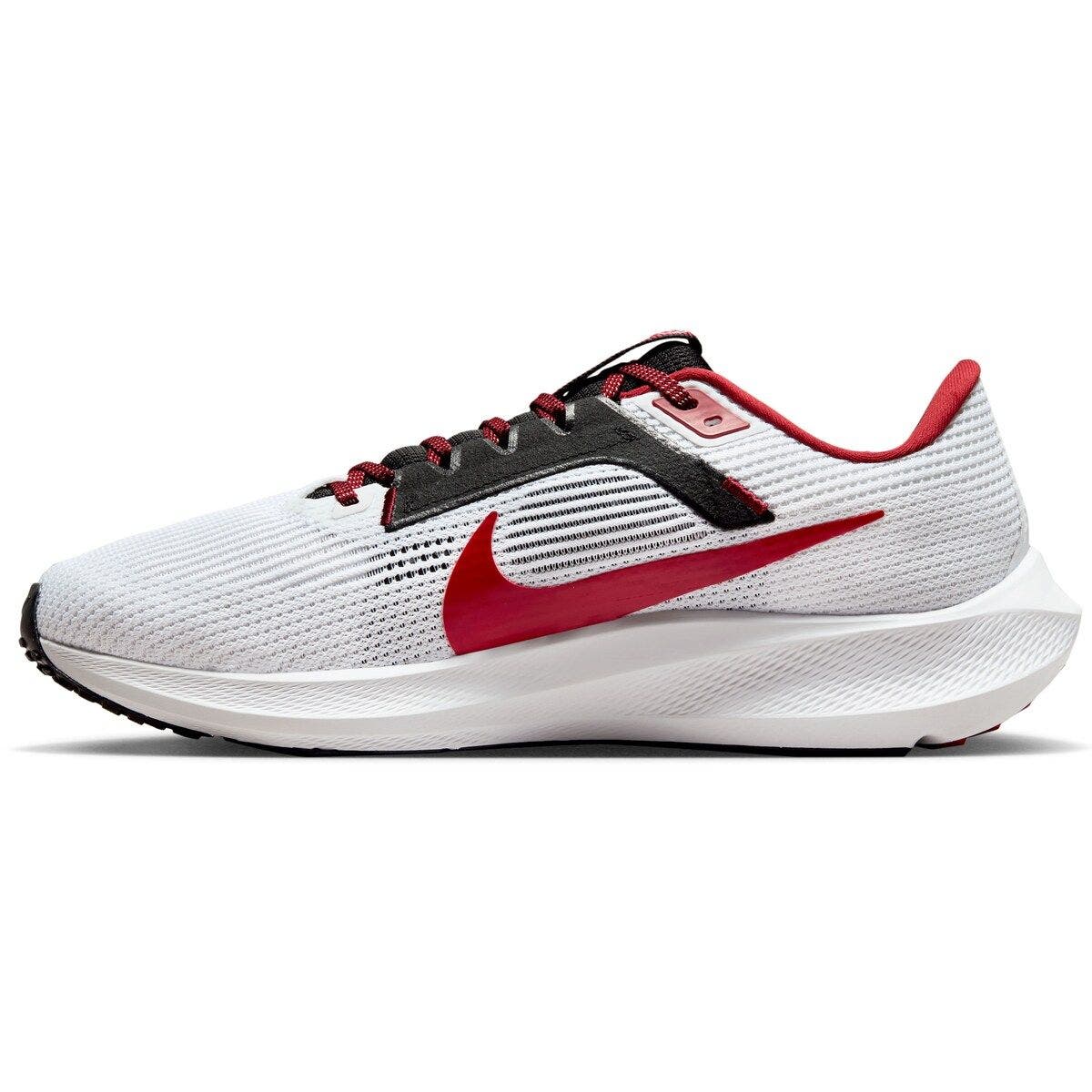 Unisex Nike  White Arkansas Razorbacks Zoom Pegasus 40 Running Shoe, Alternate, color, White