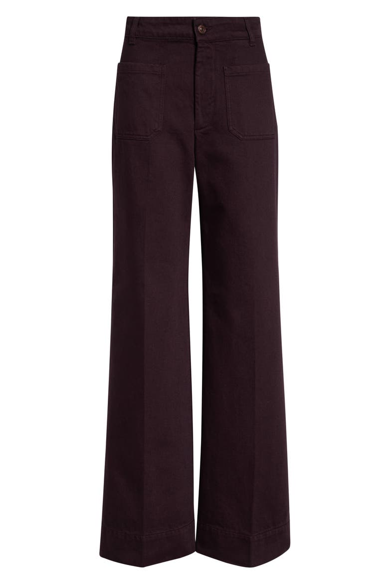Alina High Waist Wide Leg Jeans, Alternate, color, ACAI