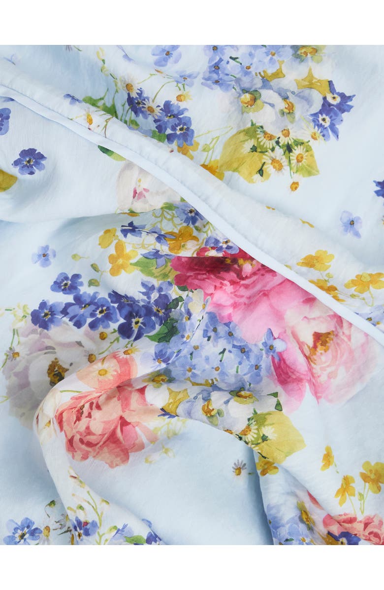 HOBBS LONDON Constance Floral Midi Dress, Alternate, color, Palebluemulti