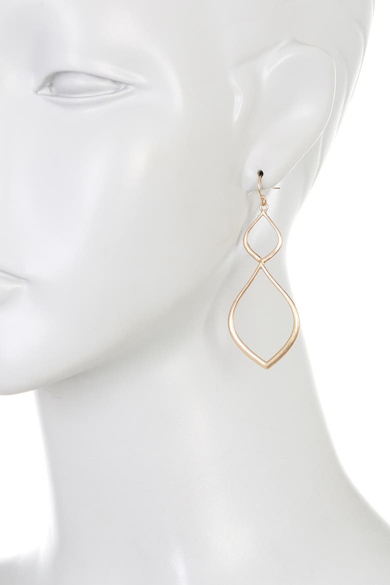 Interweave Earrings, Alternate, color, WORN GOLD