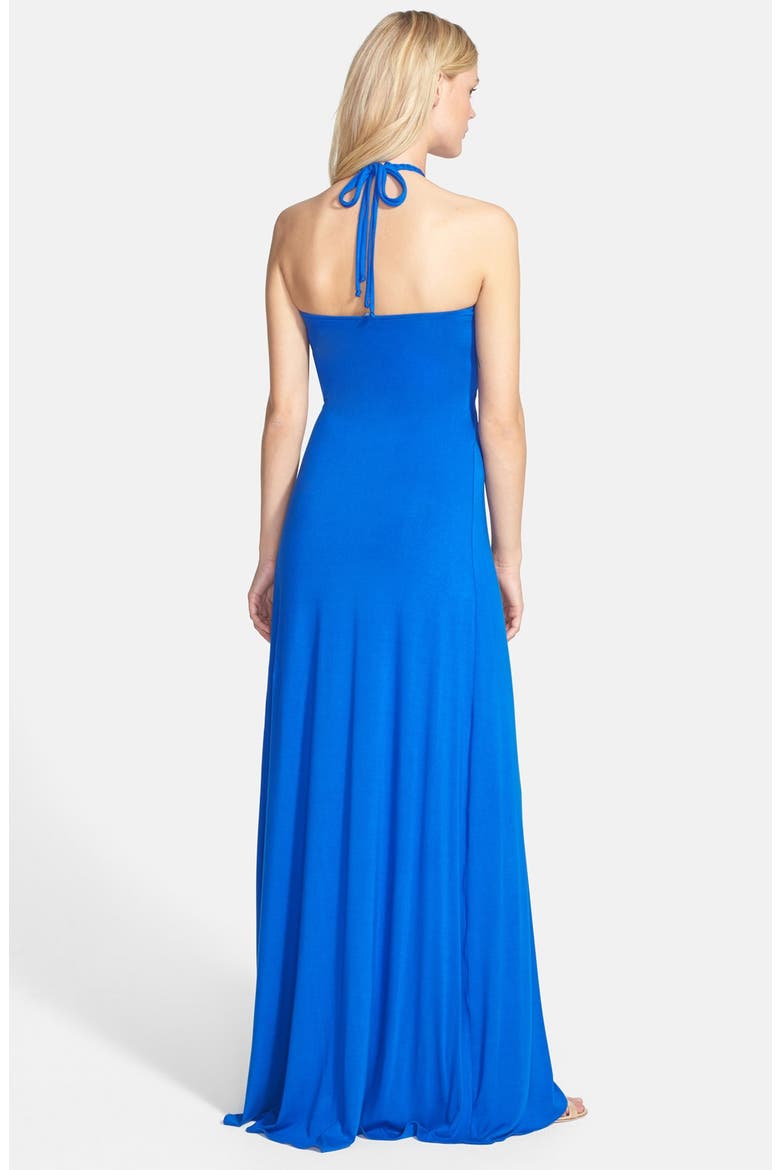 'Lanikai' Halter Jersey Maxi Dress, Alternate, color, ROYAL