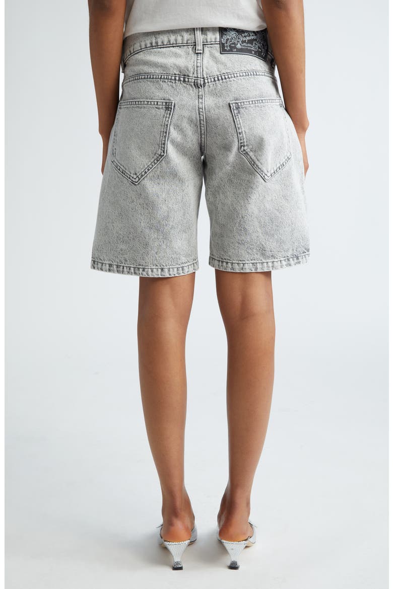 Split Leg Denim Shorts, Alternate, color, GREY