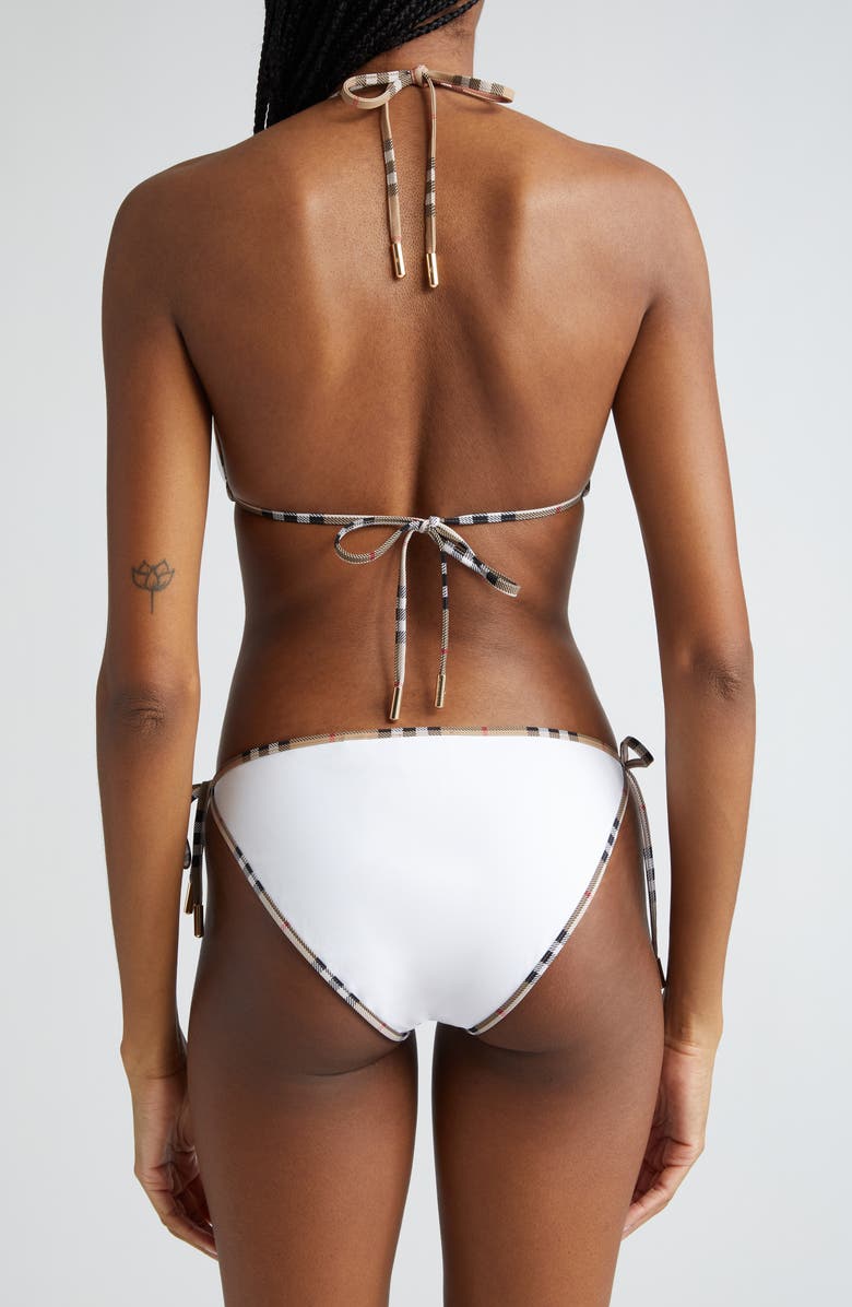 Burberry Mata Check Trim Two-Piece Swimsuit, Alternate, color, 