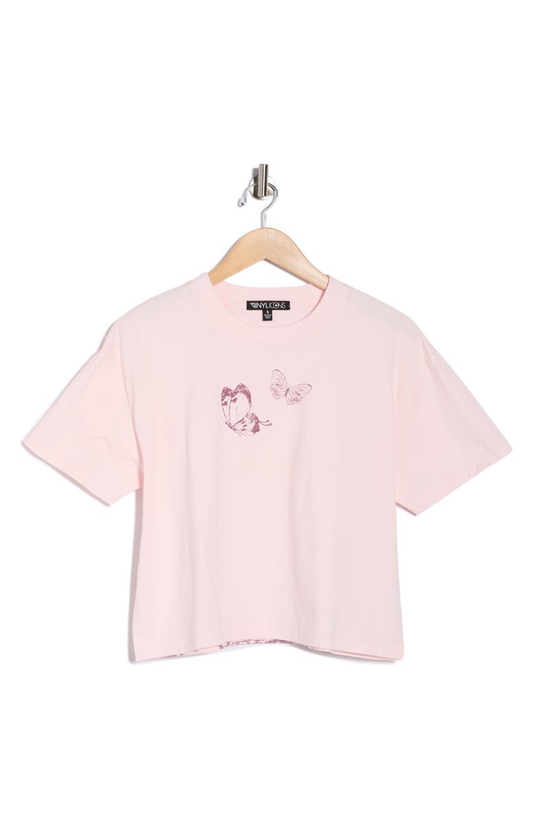 Vinyl Icons Butterfly Kittens Tee, Alternate, color, Pink