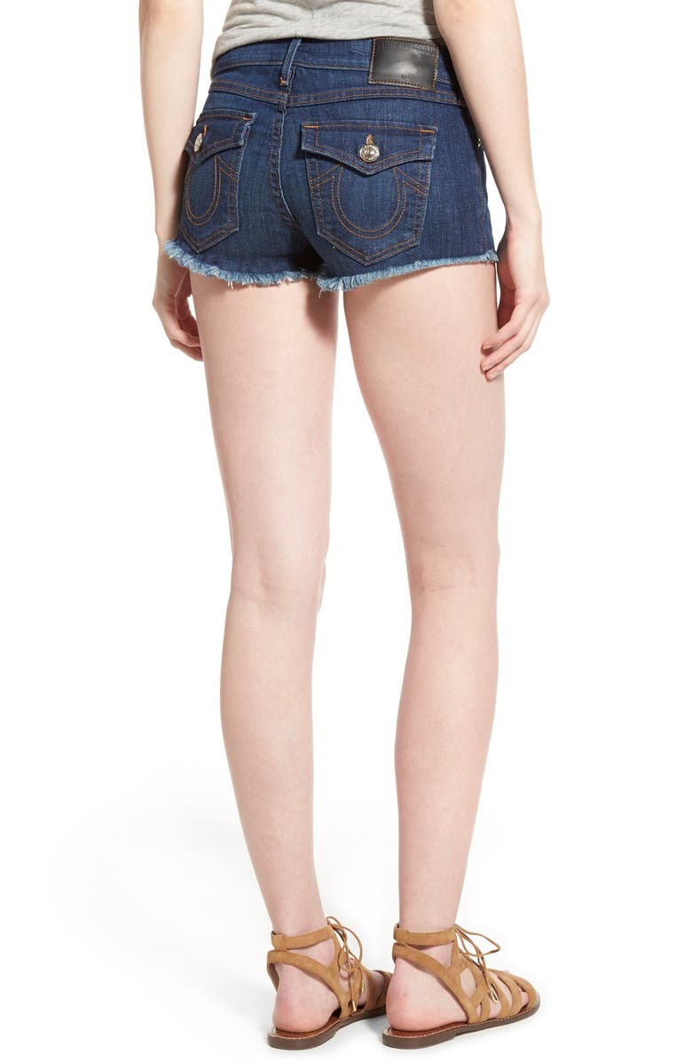 True Religion Brand Jeans Joey Flap Pocket Cutoff Denim Shorts, Alternate, color, 