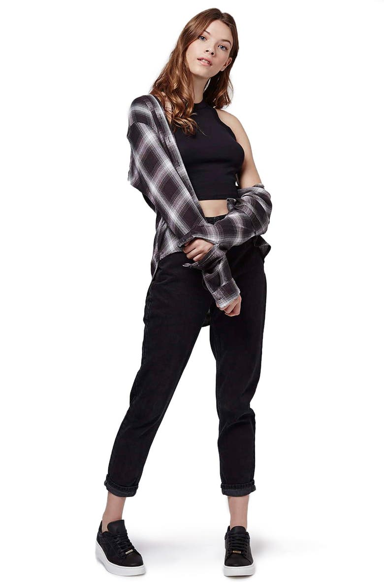 Topshop Racerback Crop Tank, Alternate, color, 