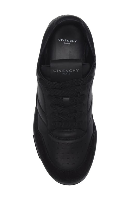 Givenchy Black Calf Leather Bos Taurus Low Top Sneakers In Multi