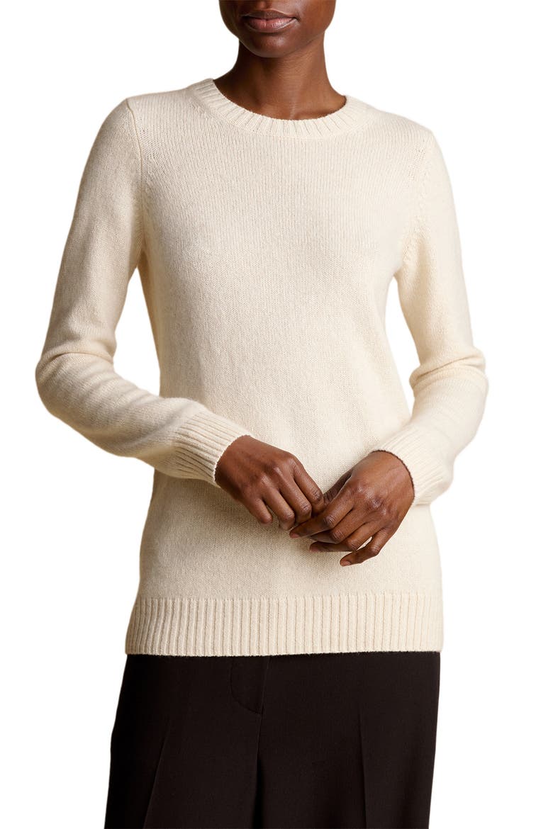 Toni Crewneck Cashmere Sweater, Main, color, MAGNOLIA