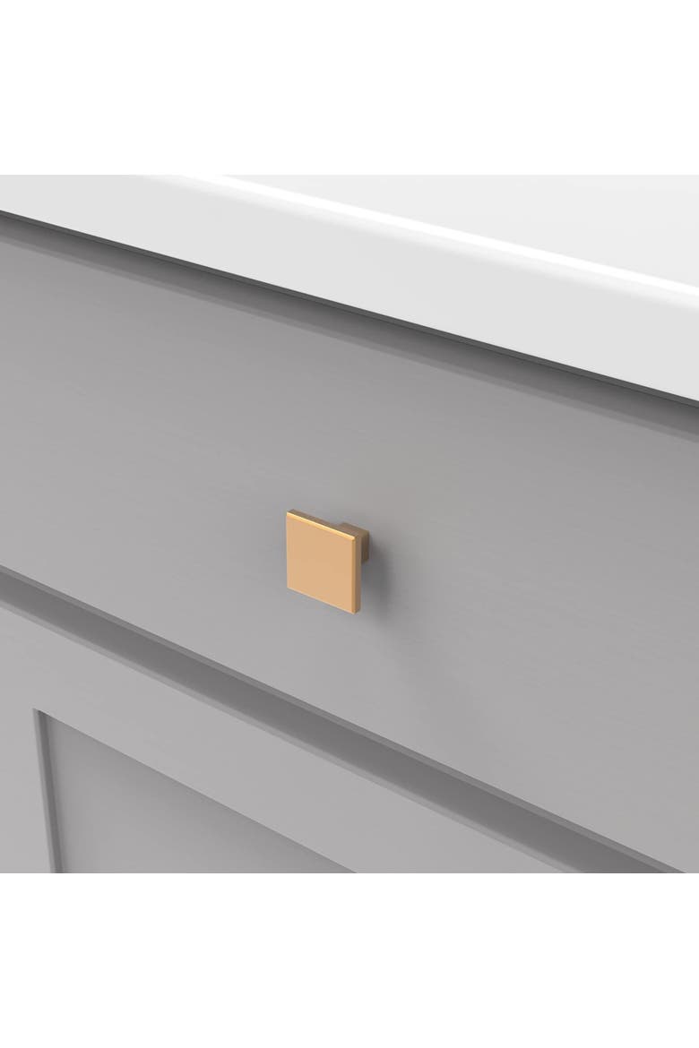 Cabinet Knobs 10Pk Brushed Brass, Alternate, color, Brown