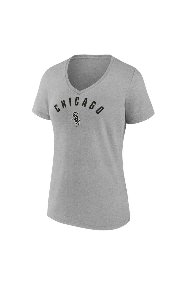 FANATICS Women's Fanatics  Gray Chicago White Sox V-Neck T-Shirt, Alternate, color, Gray