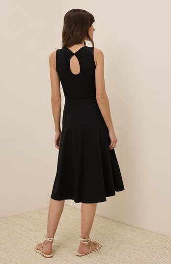 Organic Cotton Fit & Flare Keyhole Back Dress