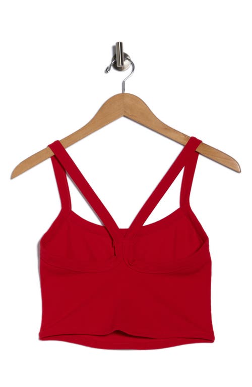 Free People Fp Movement All Clear Rib Crop Camisole In Red
