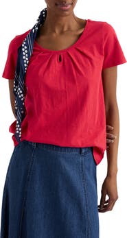 Seasalt Cornwall Appletree Keyhole Organic Cotton T-Shirt
