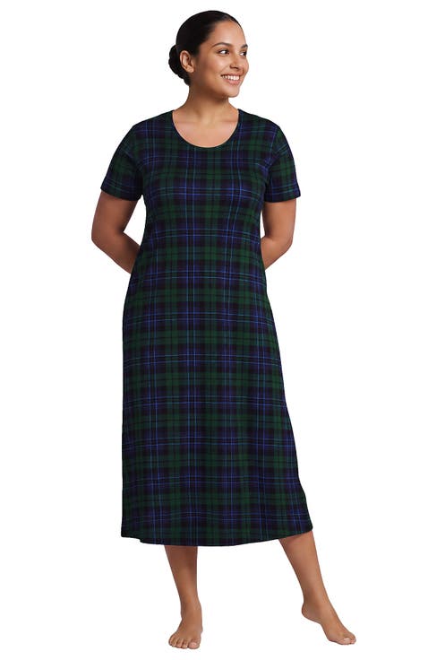 Cotton Short Sleeve Midcalf Nightgown