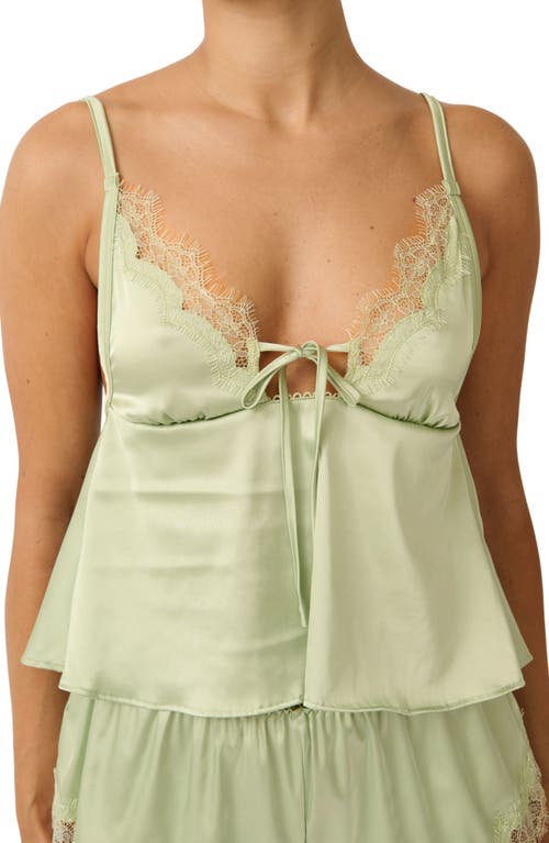 Kat The Label Sorrento Lace Trim Satin Camisole In Neutral