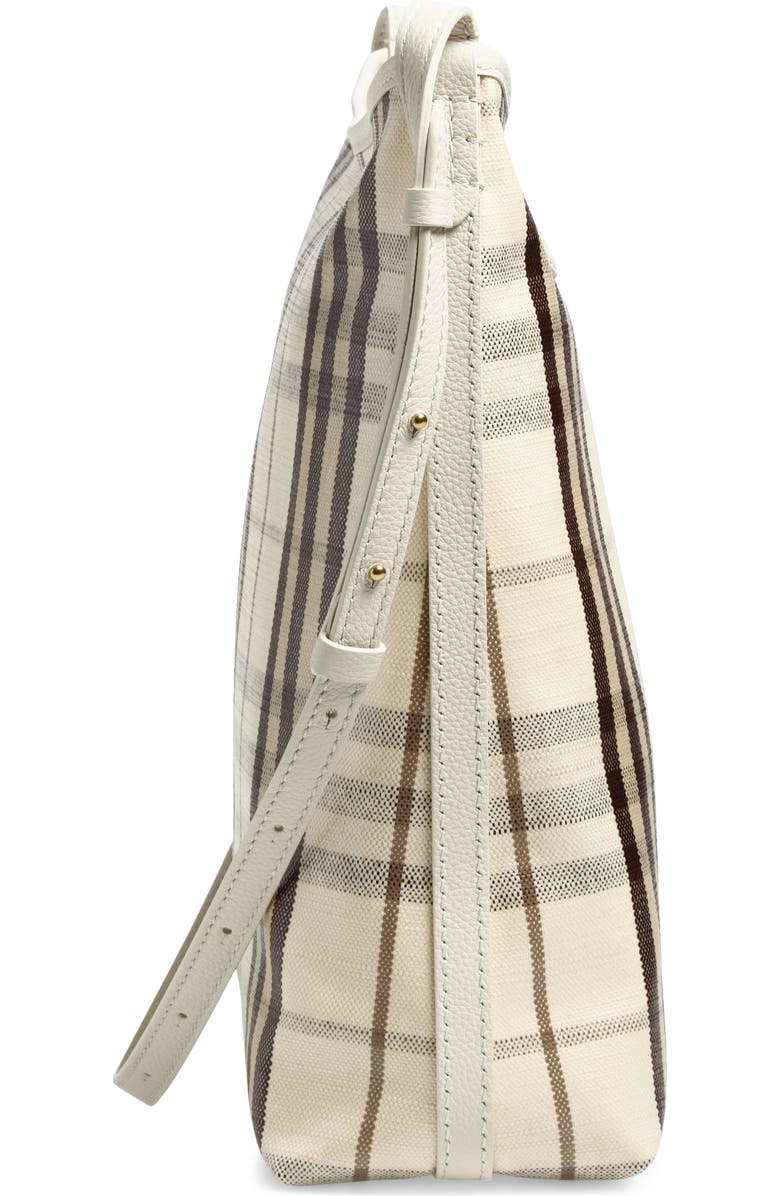 Burberry Small Highlands Check Coated Canvas Shoulder Bag, Alternate, color, Light Beige