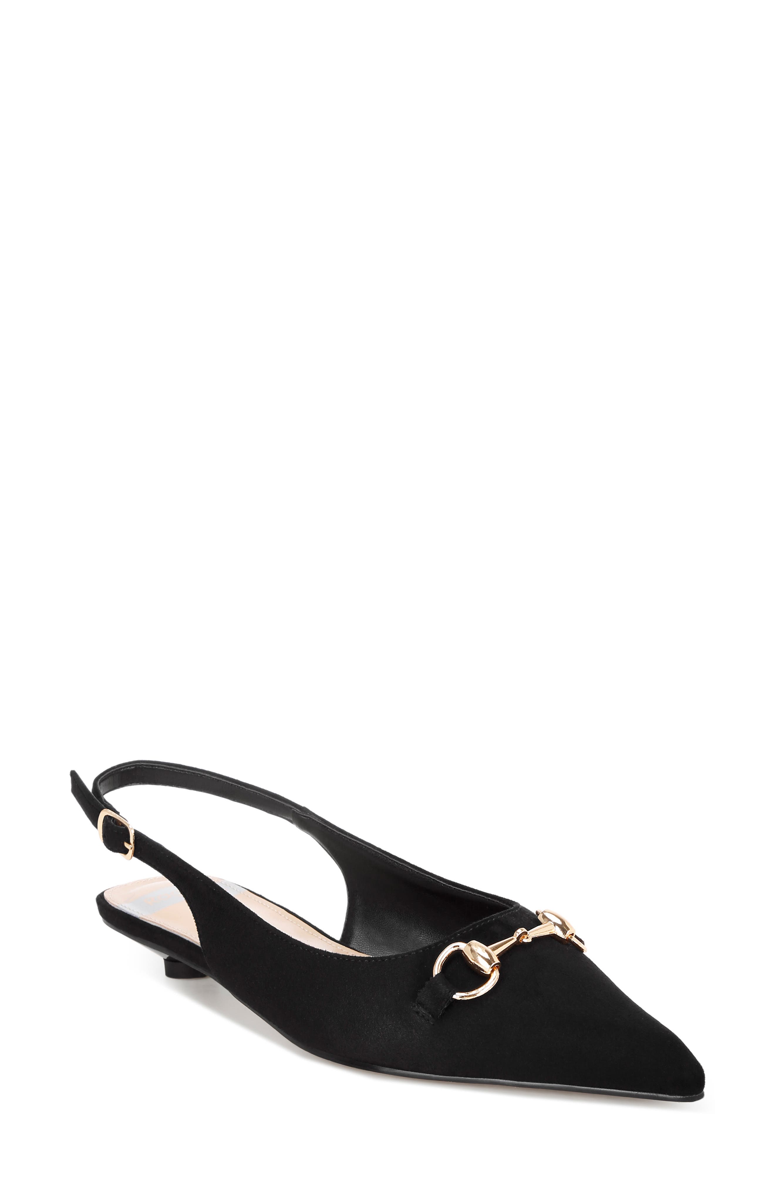 Bell Flower Leather Slingback Pump