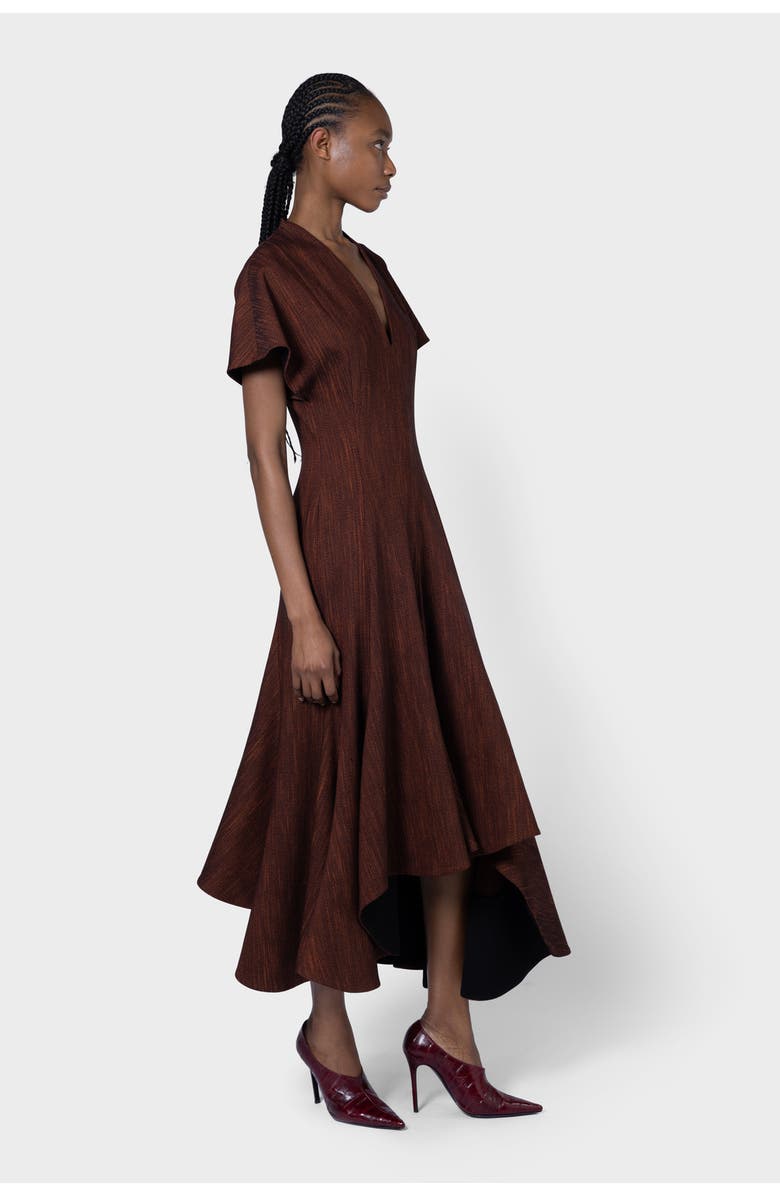 Roksanda Sapha Tailored Midi Dress, Alternate, color, Blood Orange