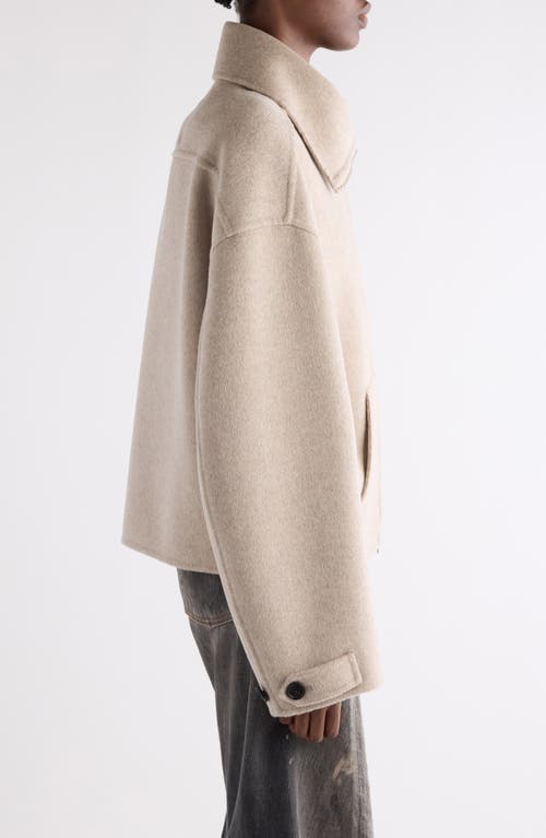 Acne Studios High-neck Cropped Jacket In Gray