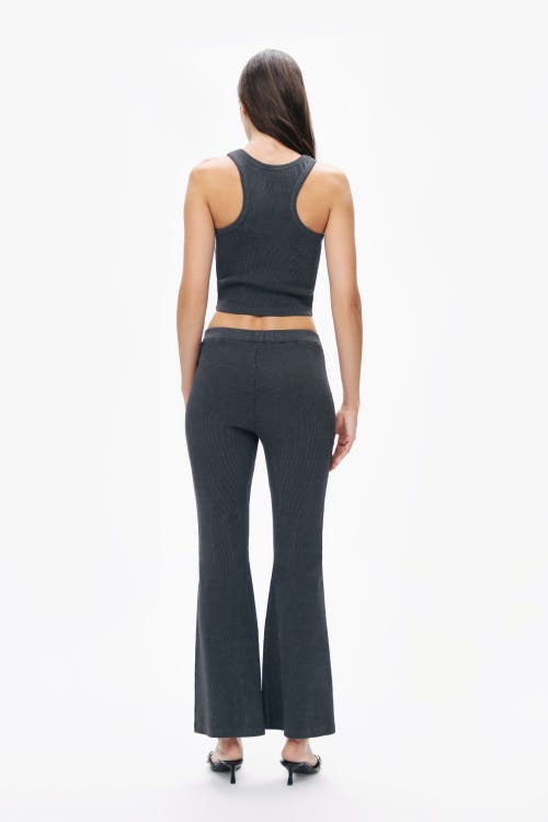 Shop Nocturne Ribbed Crop Top In Anthracite