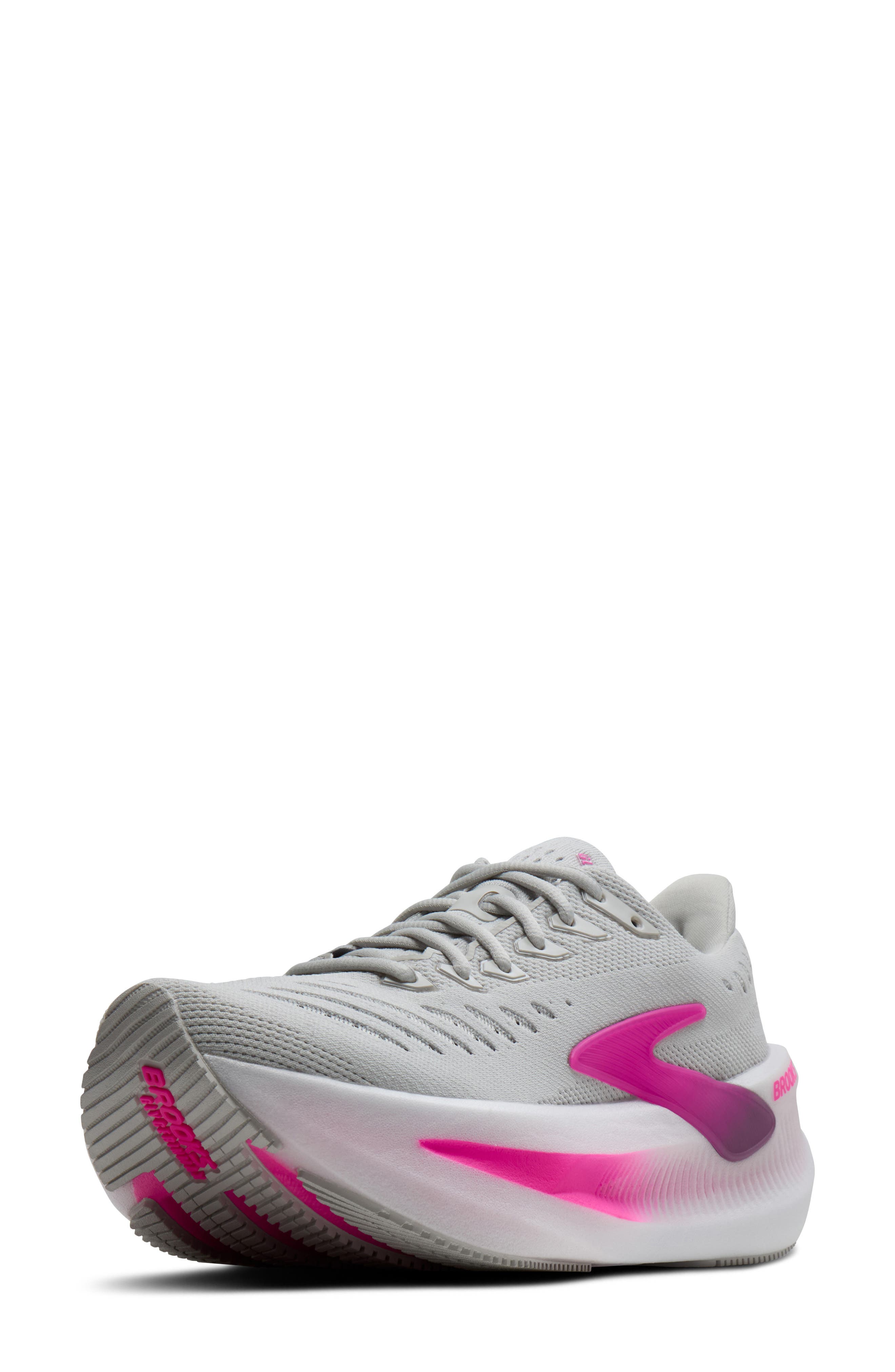 Brooks Glycerin Max 2 Hybrid Running Shoe, Alternate, color, Oyster/ Argyle/ Cyber Pink