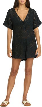 Volcom Go Barefoot Open Stitch Cover-Up Romper