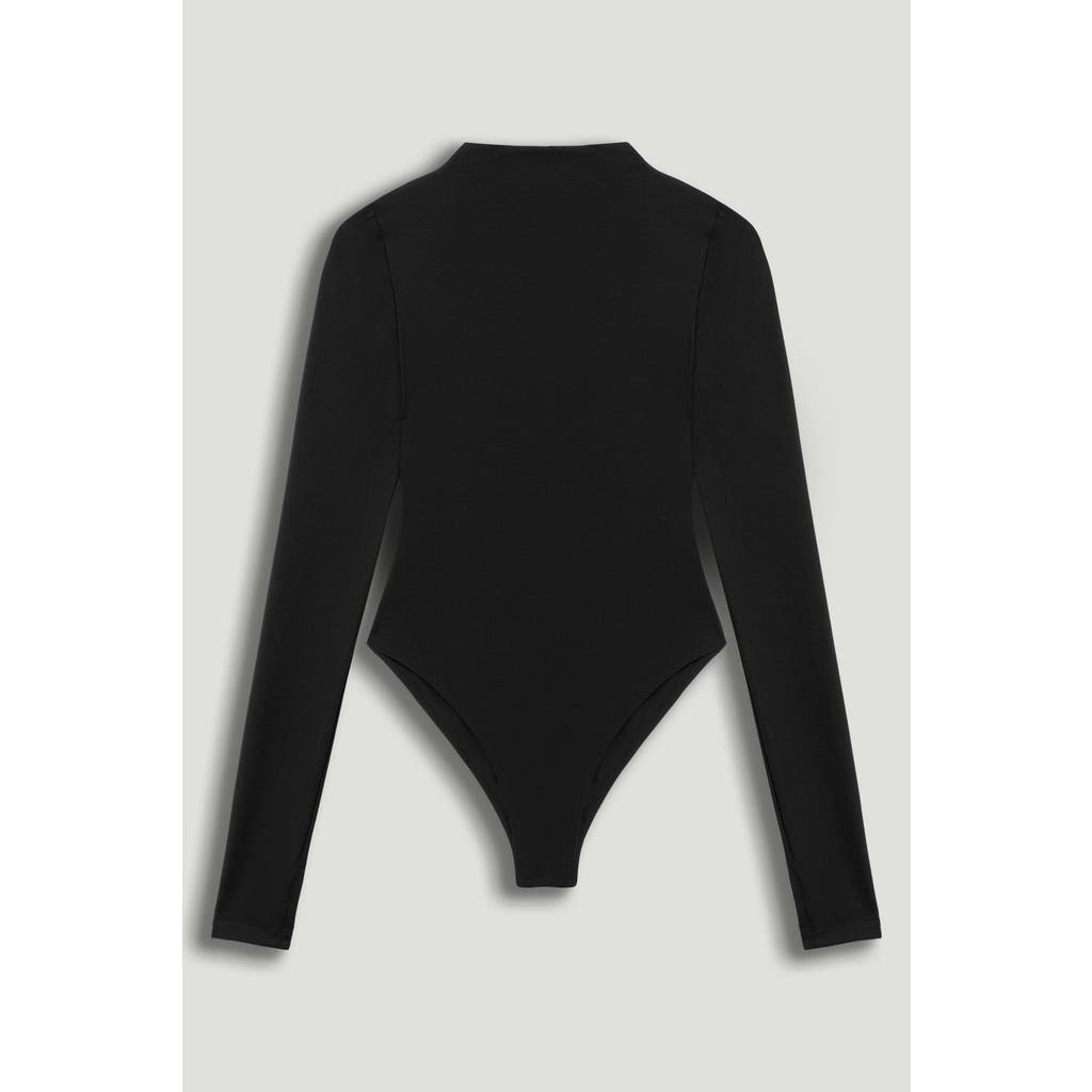 Nocturne Long-sleeve Jersey Bodysuit In Black