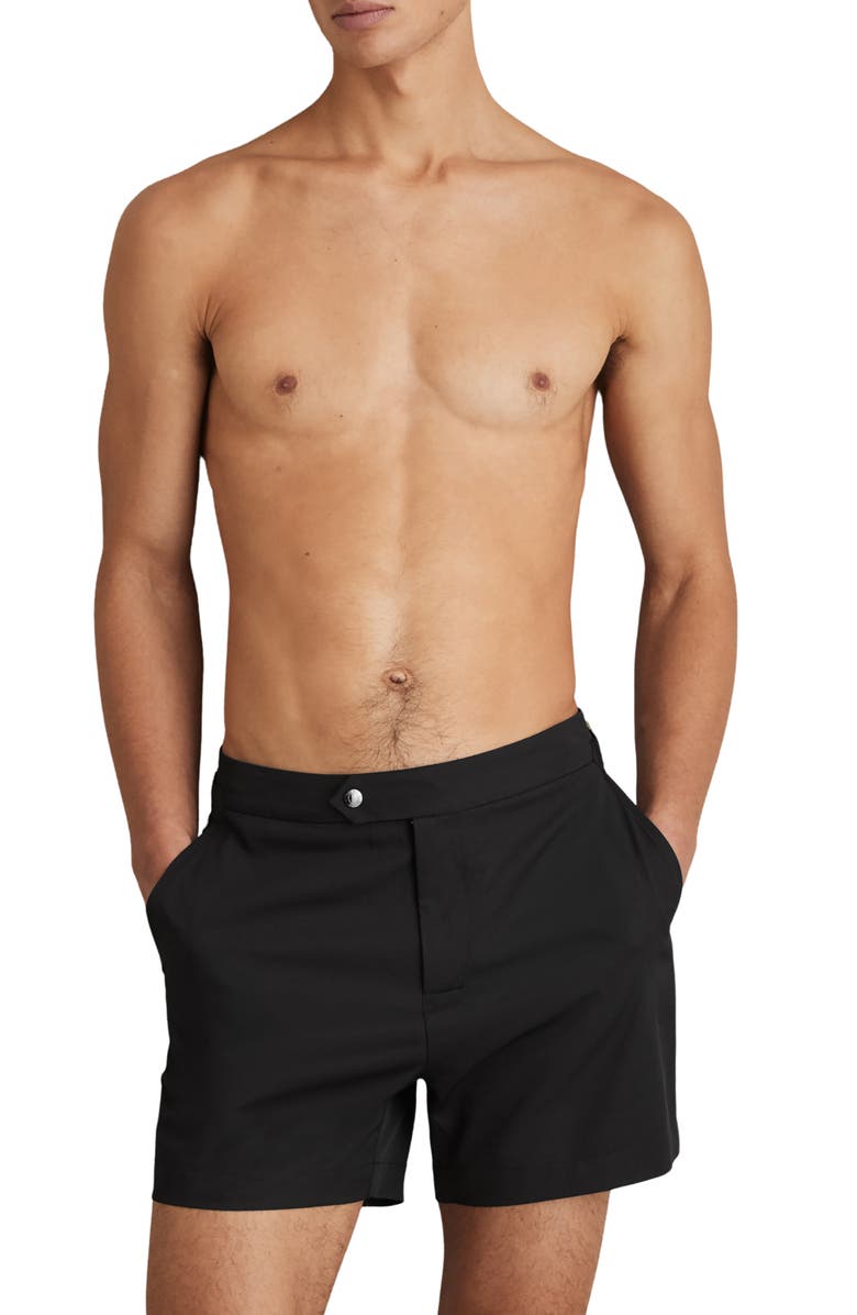 Reiss Sun Swim Trunks, Alternate, color, Black
