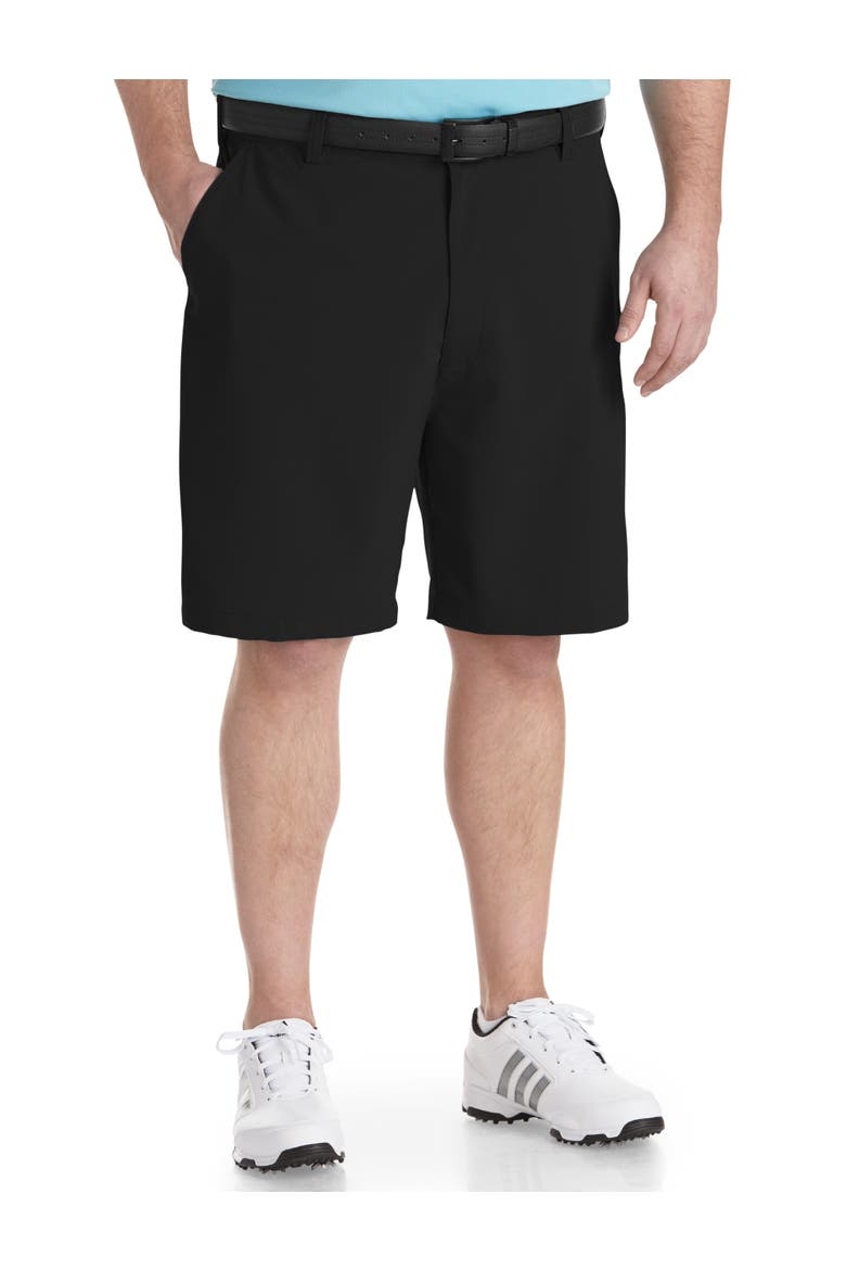 Golf Performance Flat-Front Shorts, Main, color, BLACK