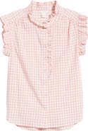 Caslon® Ruffle Sleeve Cotton Blend Top
