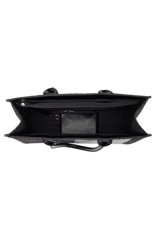 Bcbg Straw Tote Bag In Black