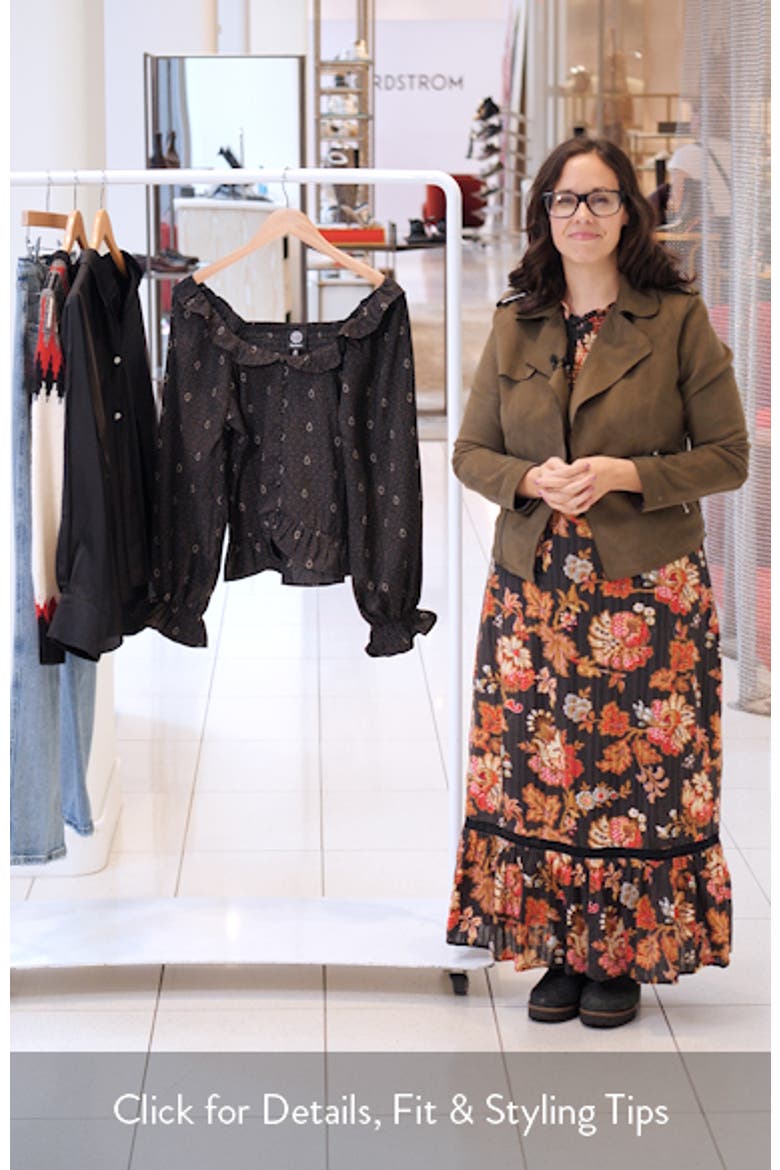 Ruffle Trim Crop Button-Up Shirt video