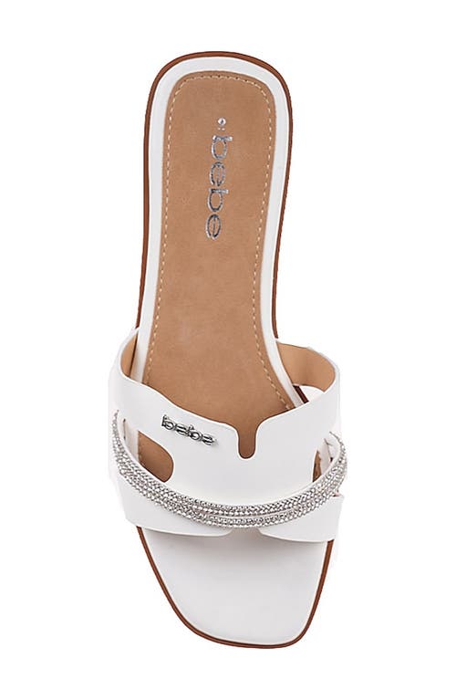 Bebe Rhinestone Slide Sandal