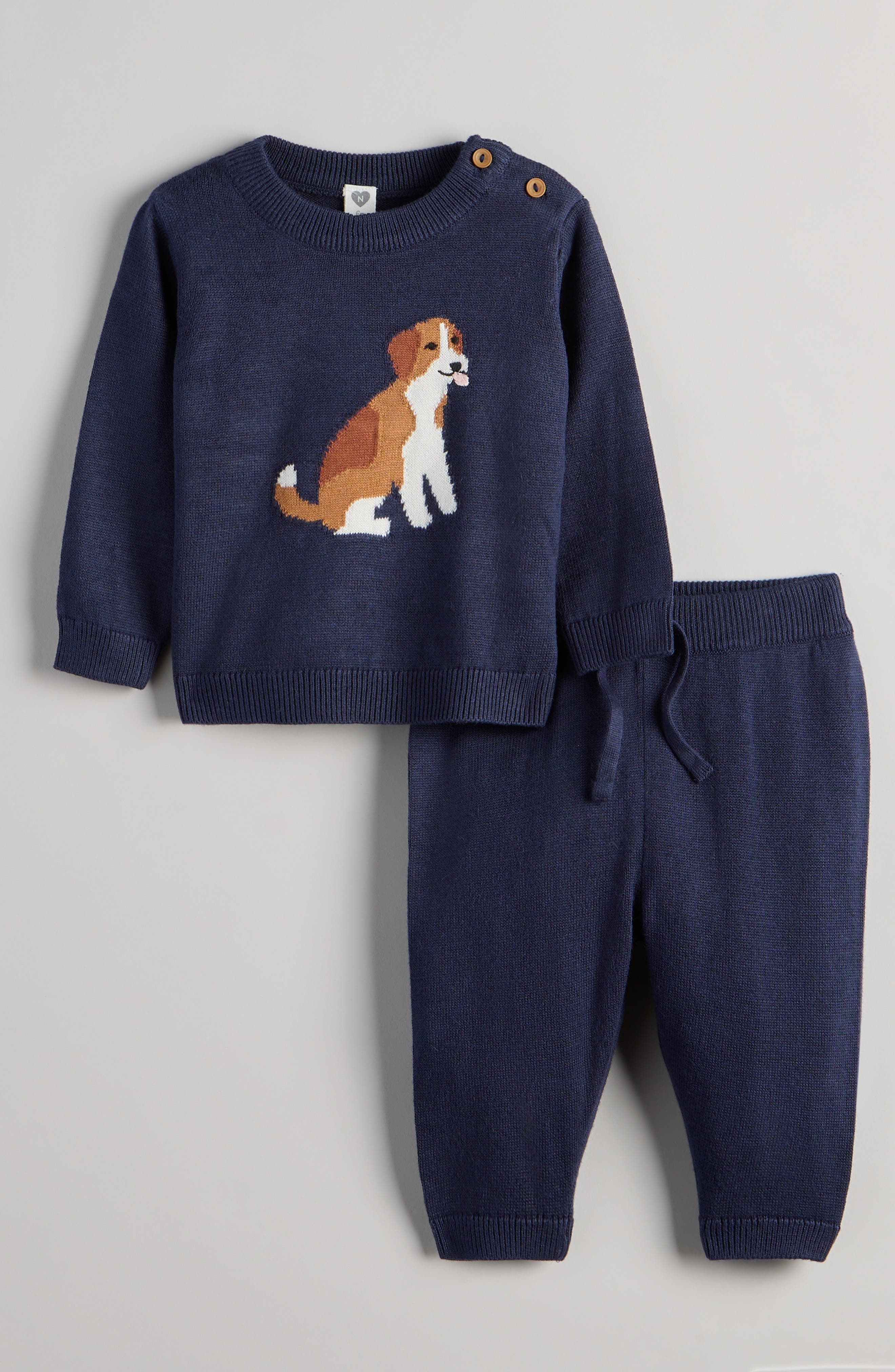 selected NAVY PEACOAT BEAN PUP