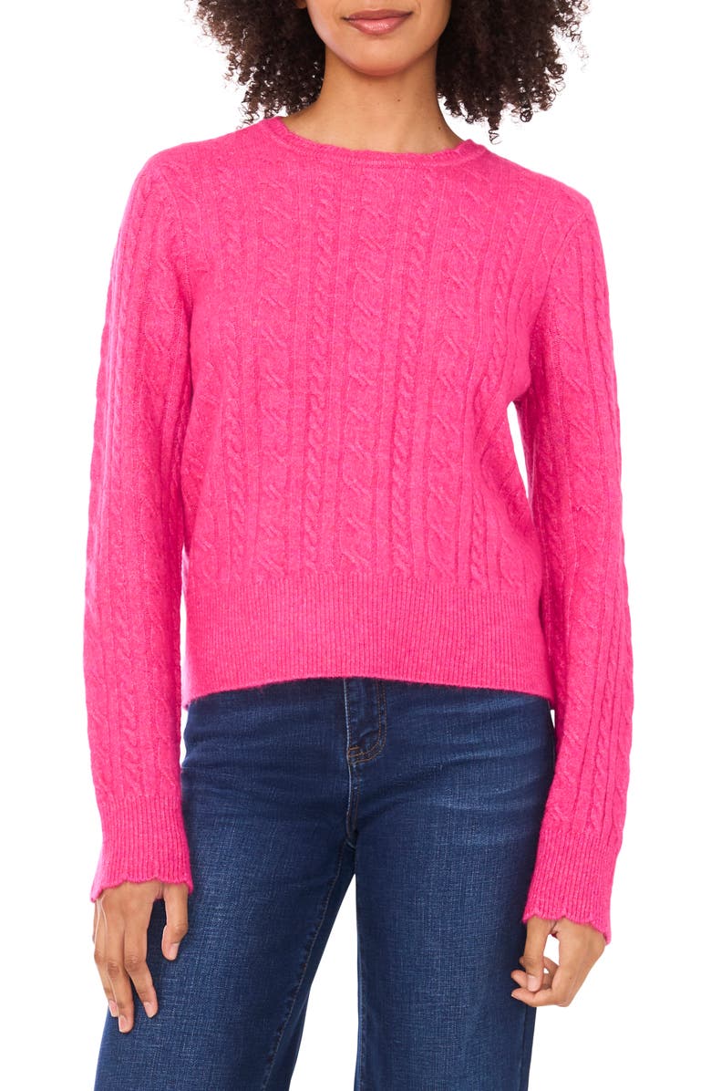 CeCe Cable Stitch Sweater, Main, color, Paradox