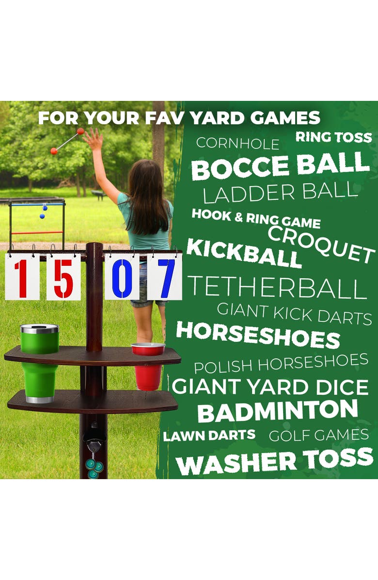 Swooc Games Cornhole Score Keeper & Other Yard Games, Alternate, color, Brown