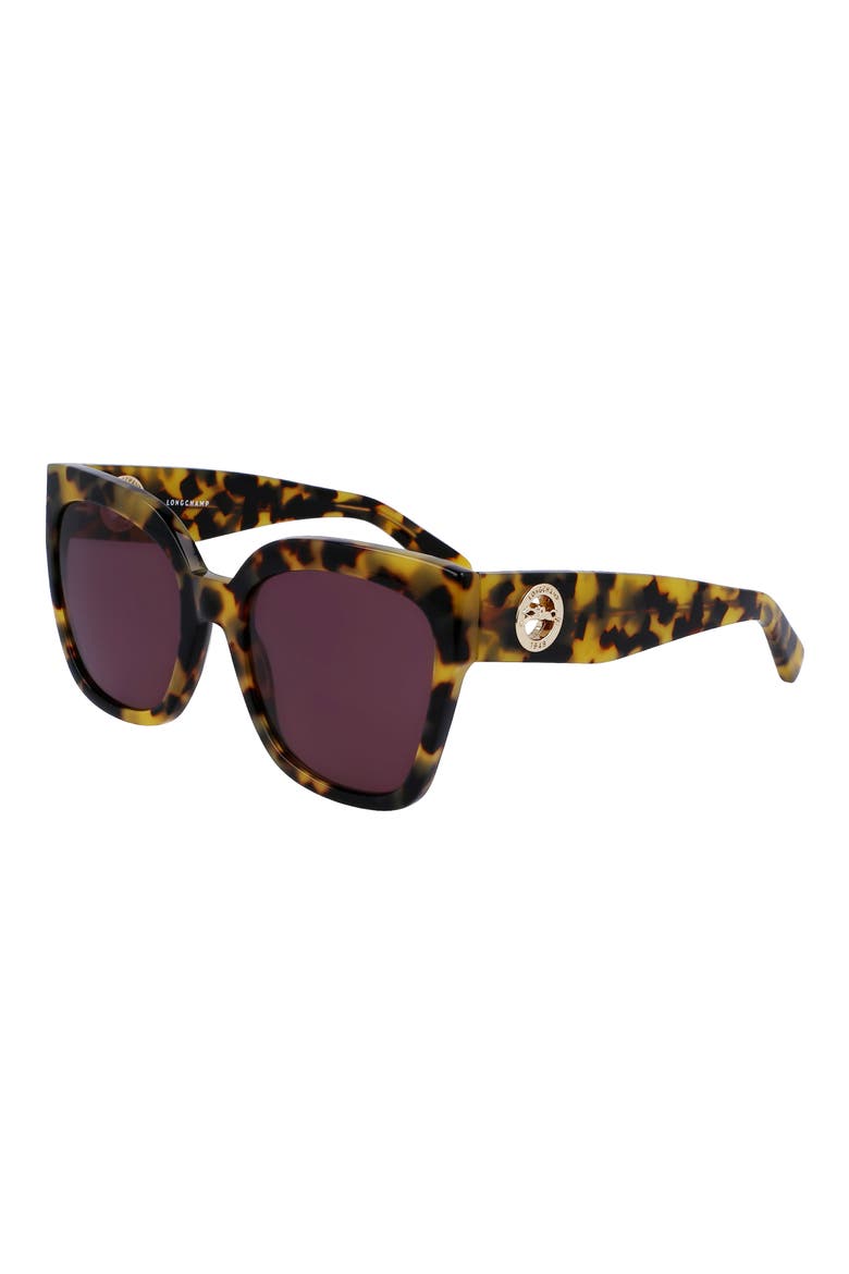 Medallion 52mm Tea Cup Sunglasses, Alternate, color, TOKYO HAVANA