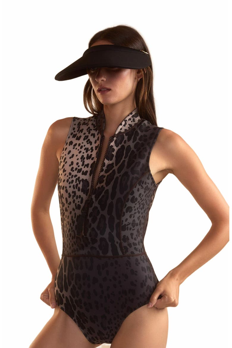 Carve Sleeveless Wetsuit, Alternate, color, Leopard