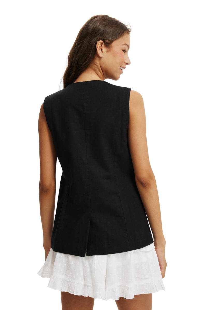Cotton On Women's Sienna Linen Cotton Vest, Alternate, color,