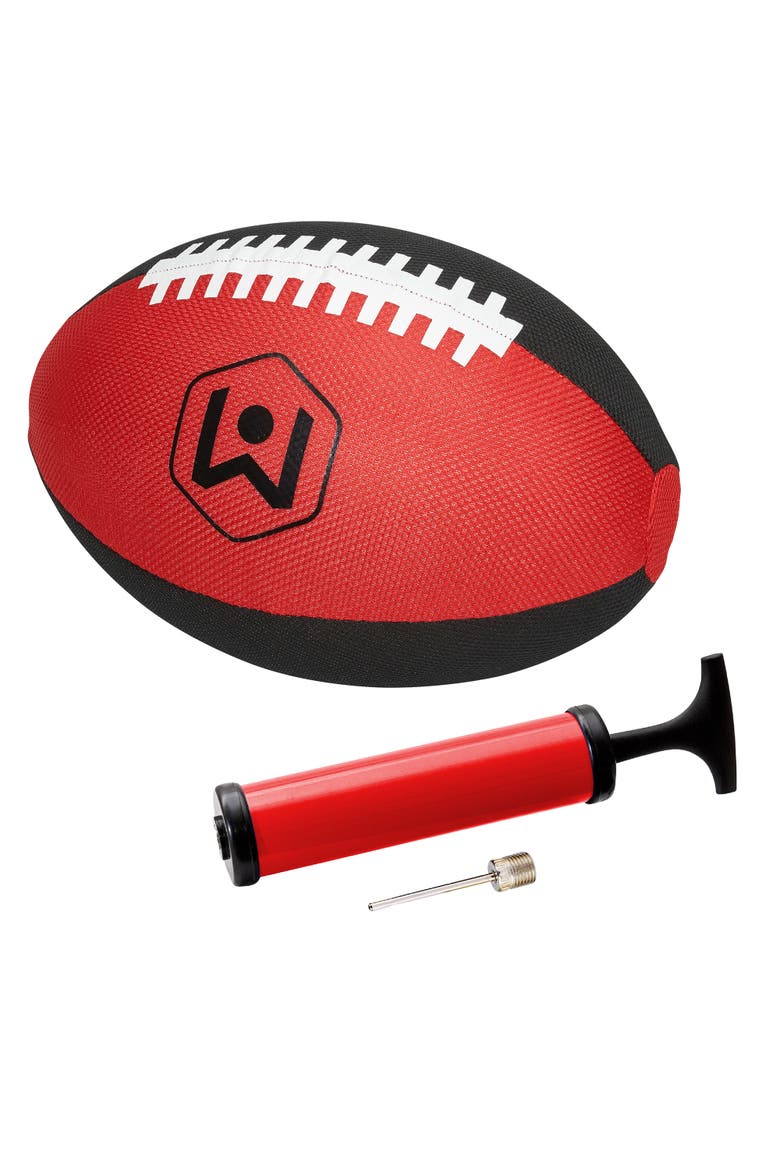 Oversized 16" Football Inflatable Ball, Pump Included, Main, color, Red