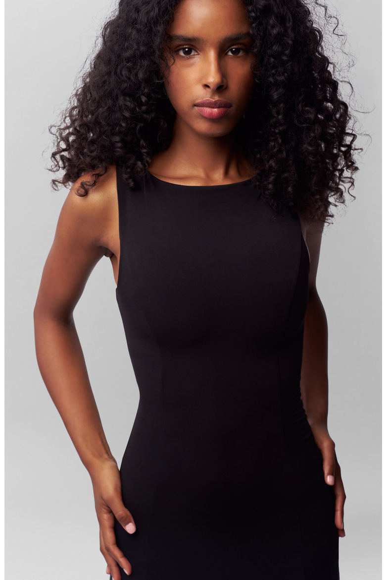 Daye Midi Dress, Alternate, color, Black