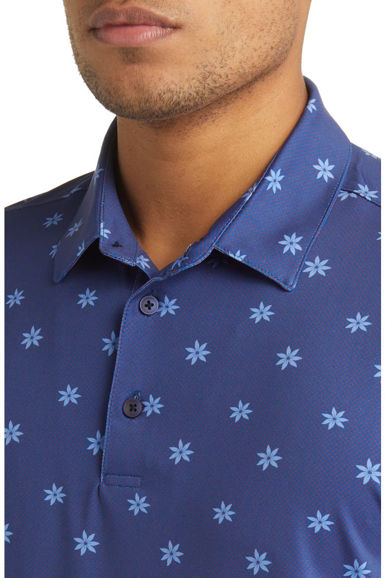 Versa Floral Performance Golf Polo, Alternate, color, SET SAIL FLORAL DOT PRINT