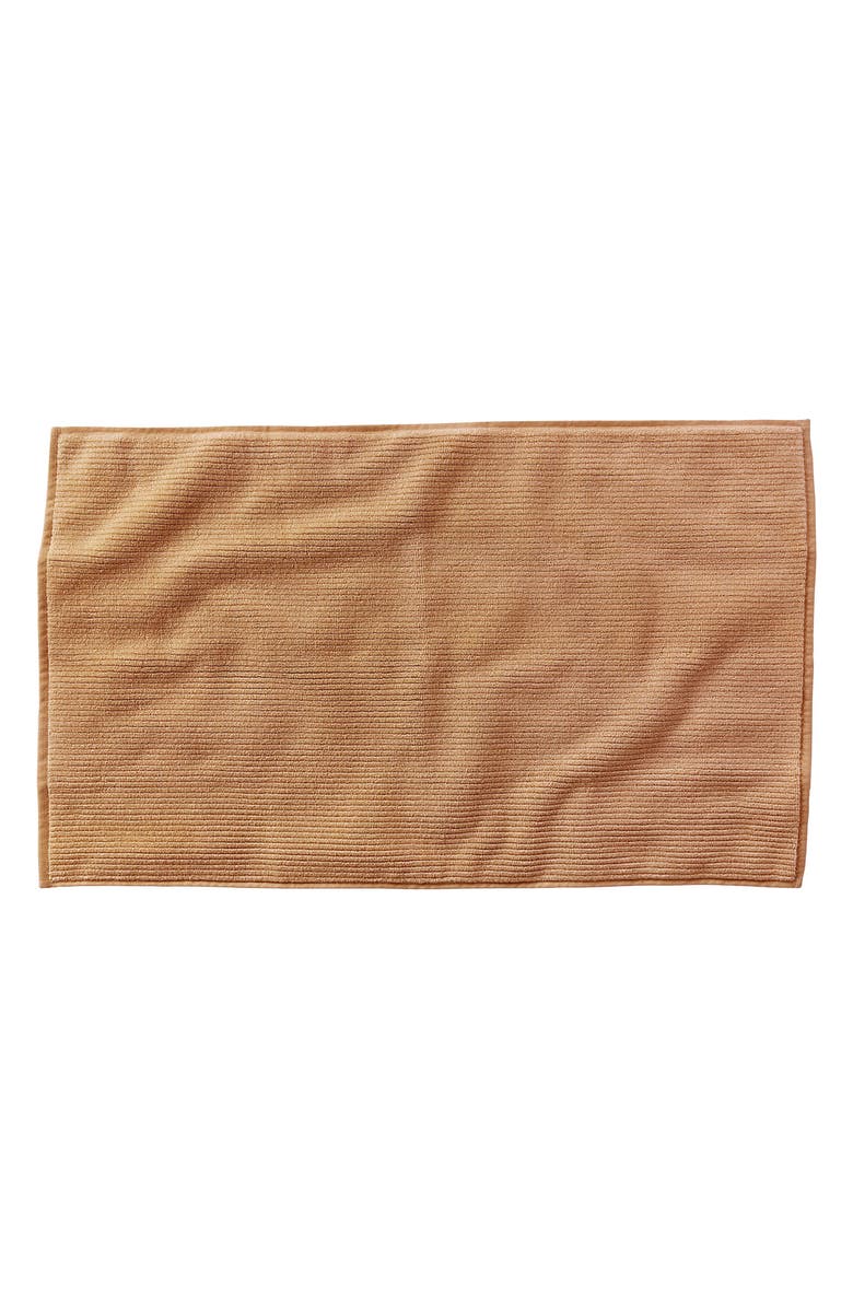 Coyuchi Temescal Organic Cotton Rib Bath Mat, Main, color, Ginger