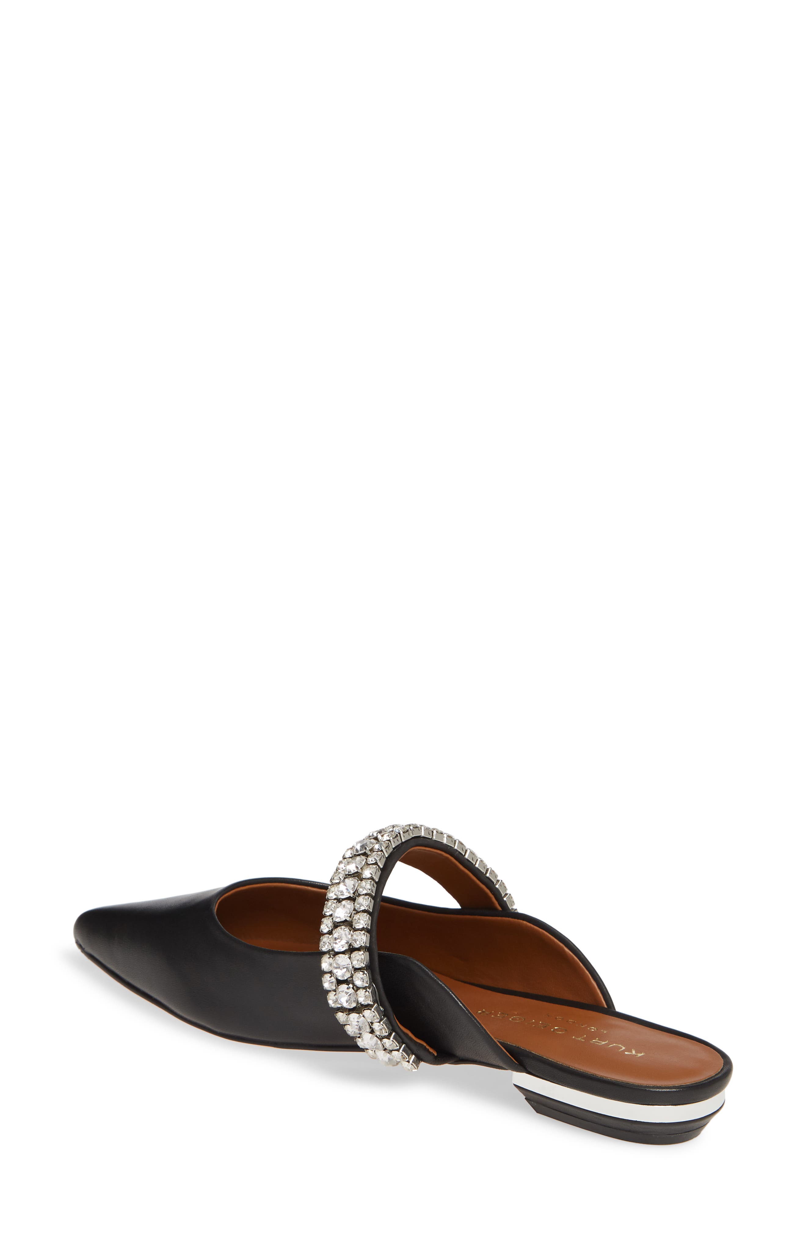Princely Crystal Embellished Mule, Alternate, color, BLACK