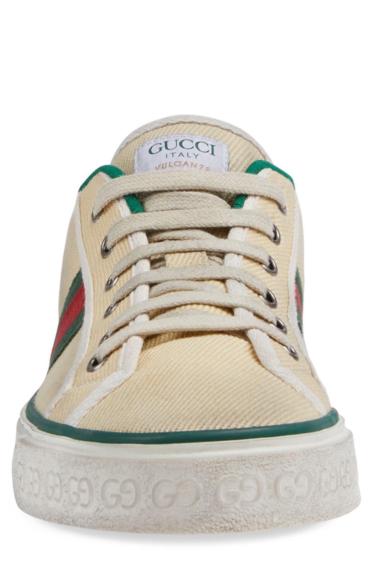 Gucci Web Canvas Low Top Sneaker, Alternate, color, 