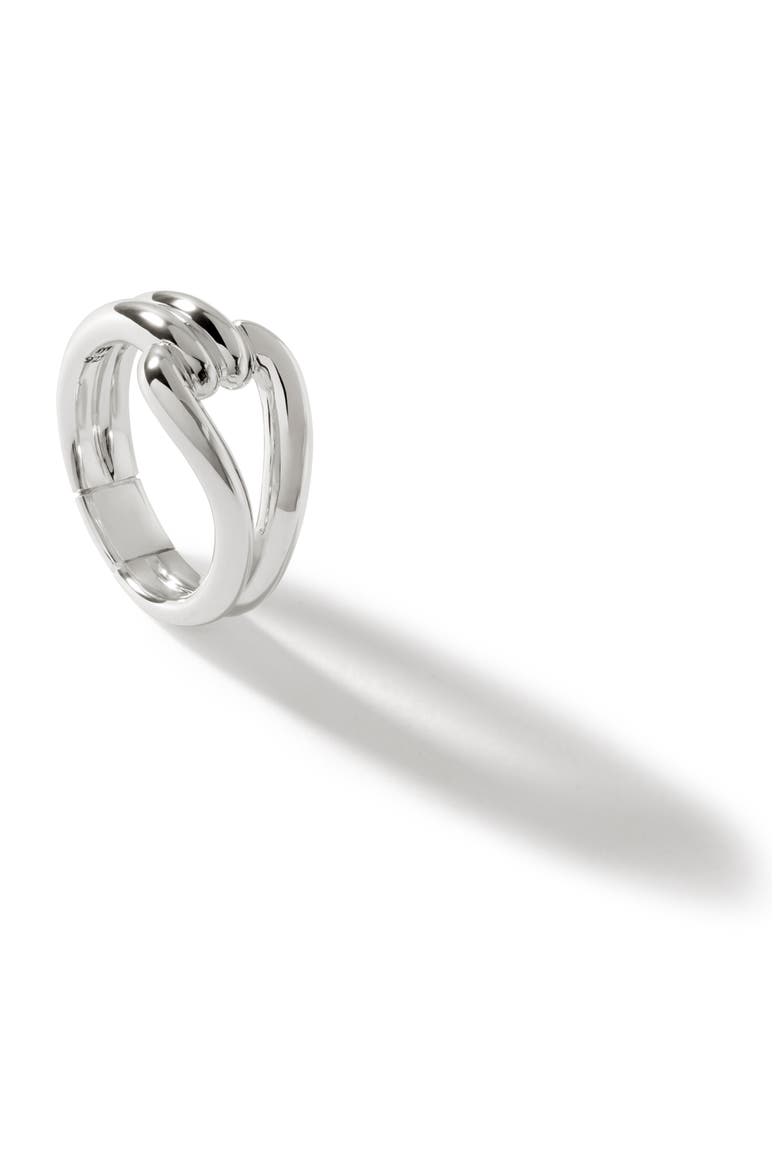 Surf Link Ring, Alternate, color, SILVER