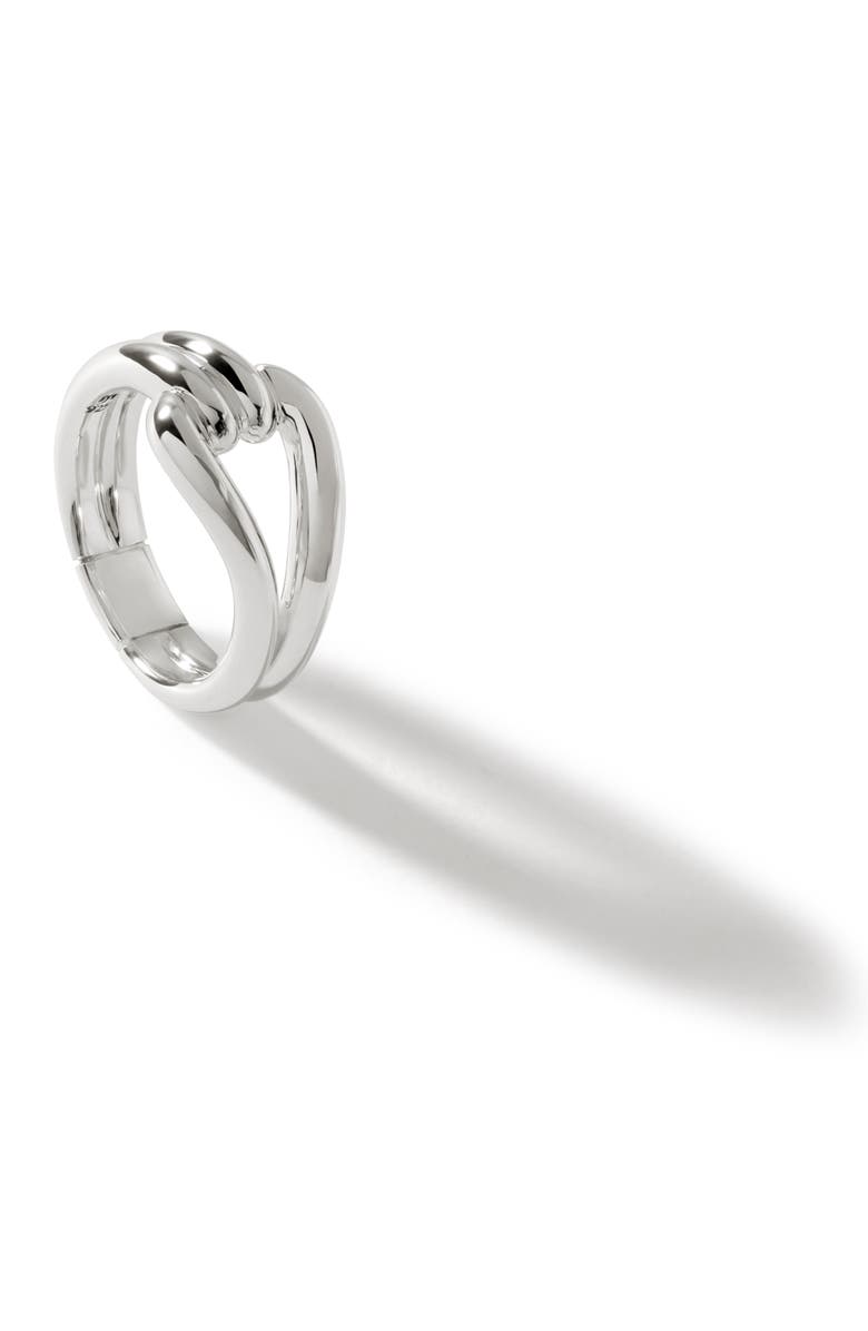John Hardy Surf Link Ring, Alternate, color, Silver