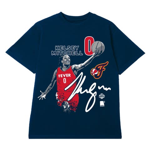 Unisex round21 Kelsey Mitchell Navy Indiana Fever Player Graphic T-Shirt