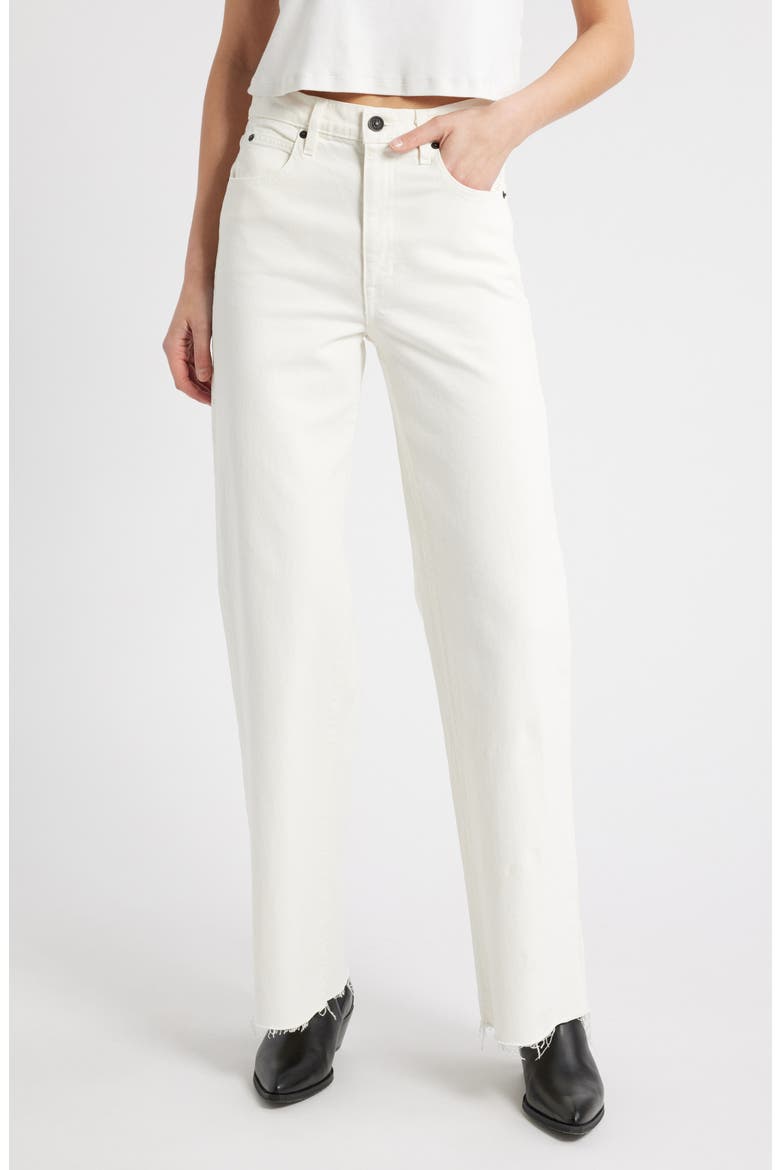 Grace High Waist Wide Leg Jeans, Main, color, WHITE