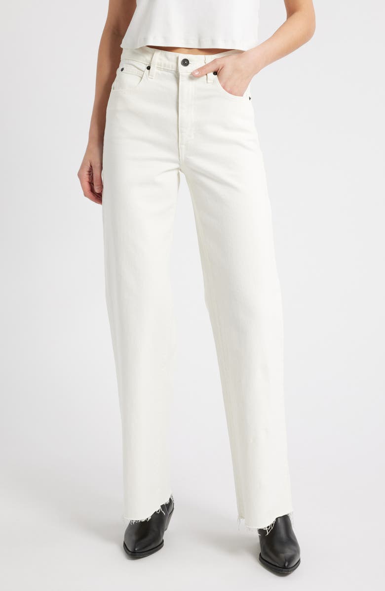 SLVRLAKE Grace High Waist Wide Leg Jeans, Main, color, White